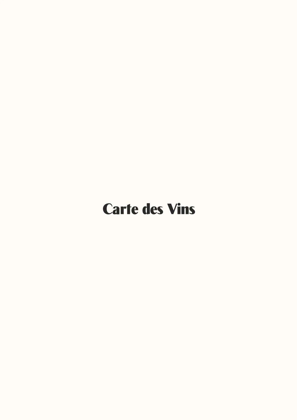 Menukaart pagina 10 van 14: Carte des Vins