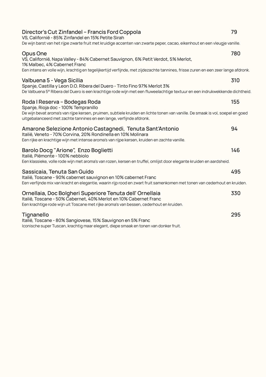 Menukaart pagina 14 van 14